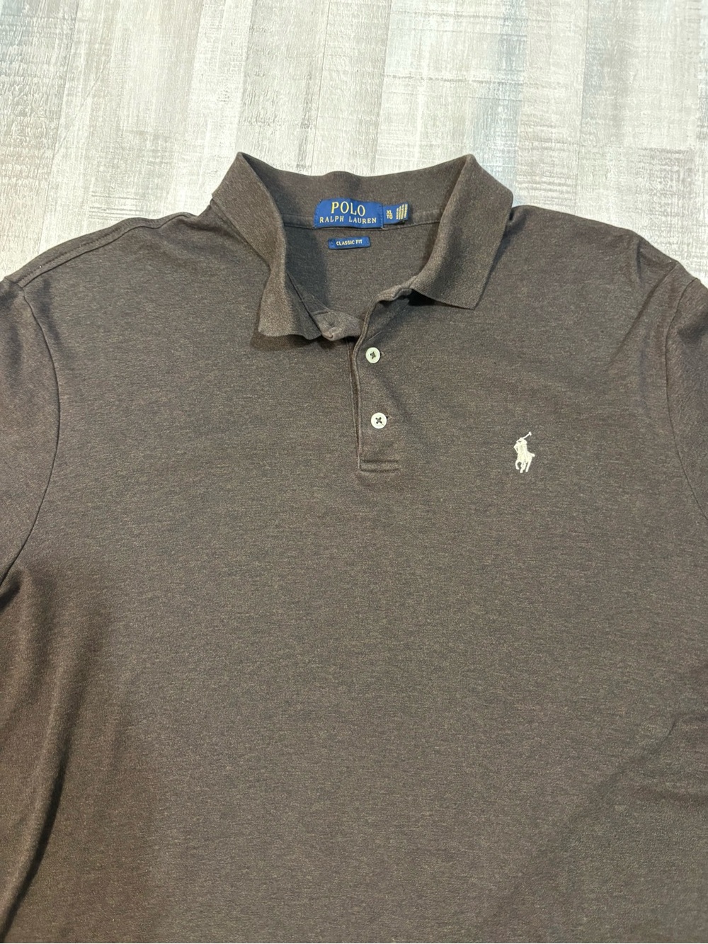 Polo Ralph Lauren Men’s XL Classic Fit Polo Shirt Brown Short Sleeve Pony Logo